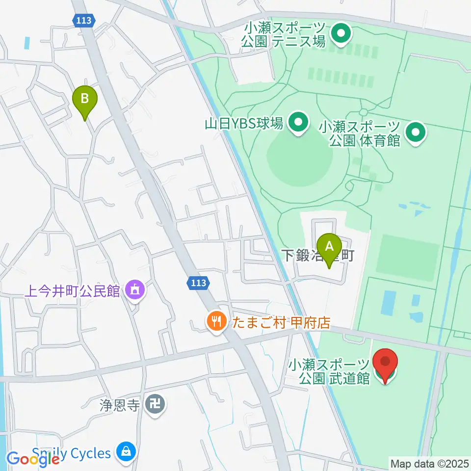 小瀬スポーツ公園武道館周辺のホテル一覧地図