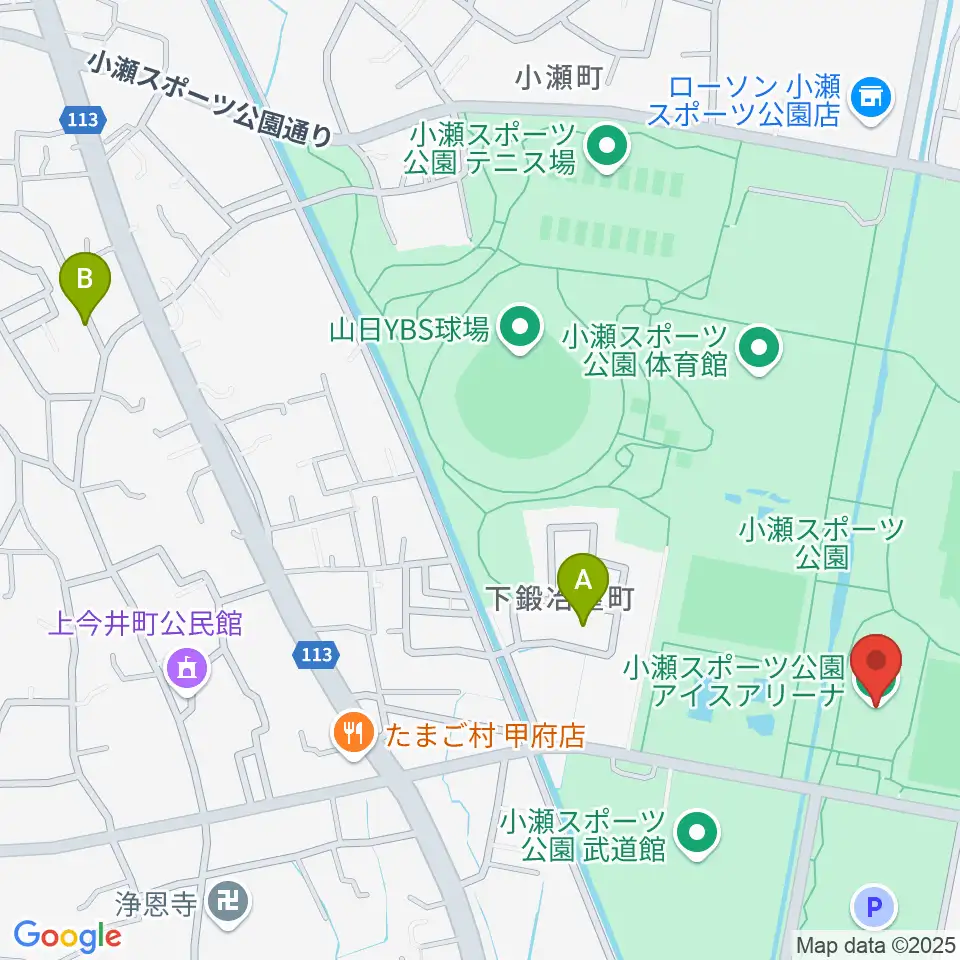 小瀬スポーツ公園アイスアリーナ周辺のホテル一覧地図