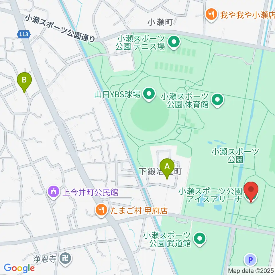 小瀬スポーツ公園アイスアリーナ周辺のホテル一覧地図