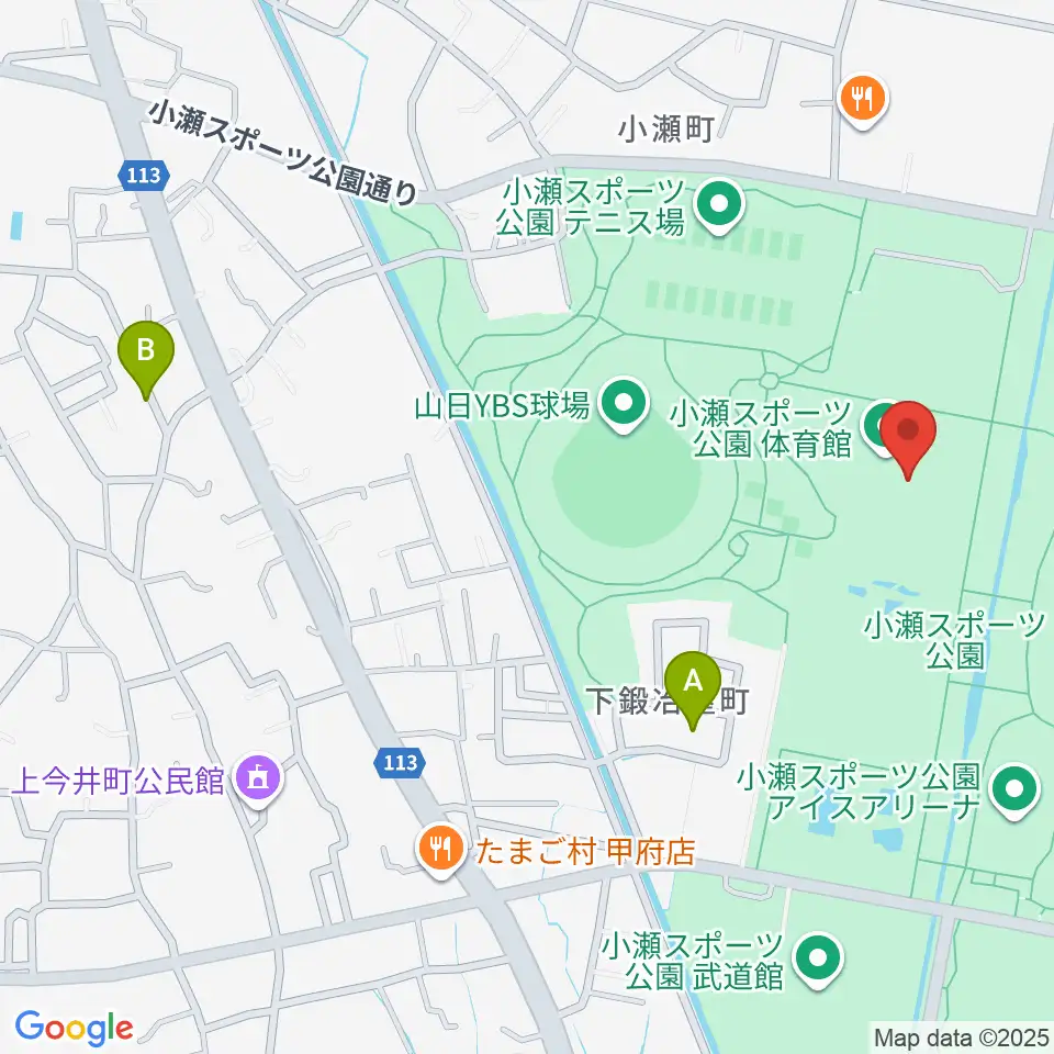 小瀬スポーツ公園体育館周辺のホテル一覧地図
