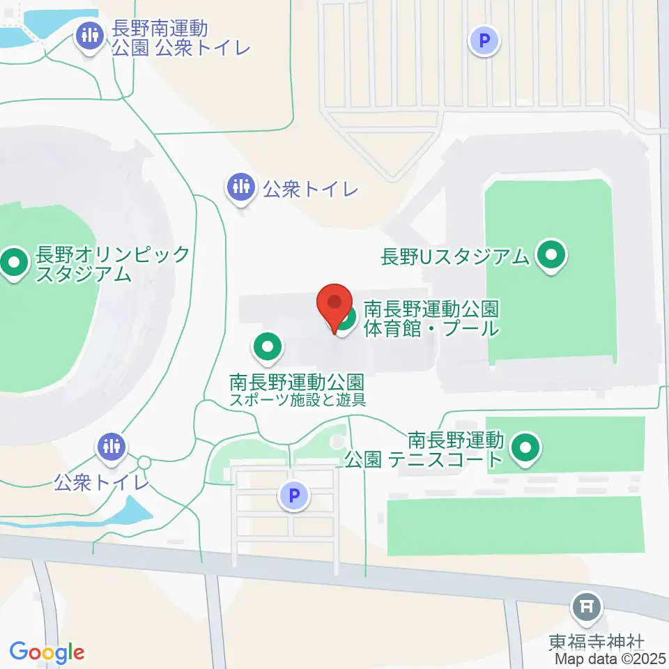 南長野運動公園体育館周辺のホテル一覧地図
