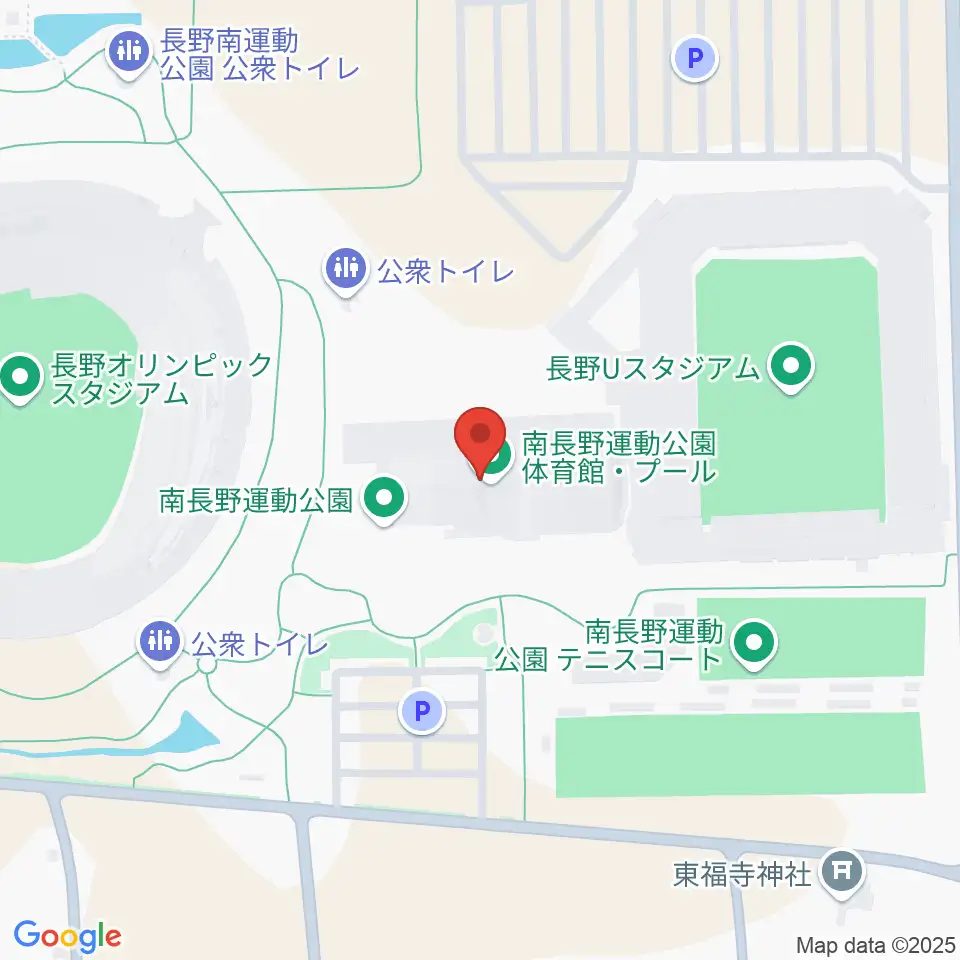 南長野運動公園体育館周辺のホテル一覧地図