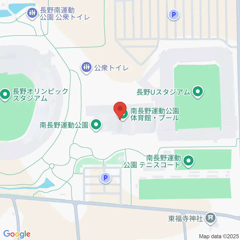 南長野運動公園体育館周辺のホテル一覧地図