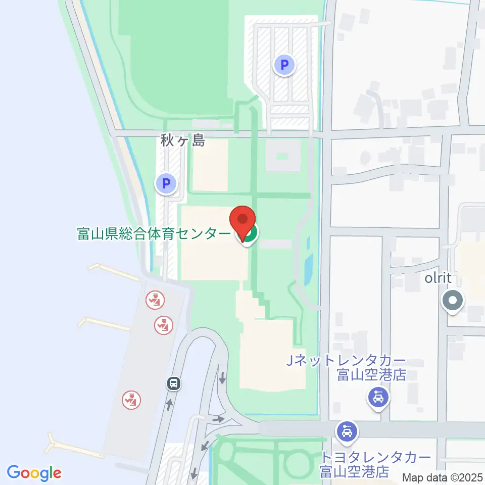 富山県総合体育センター周辺のホテル一覧地図