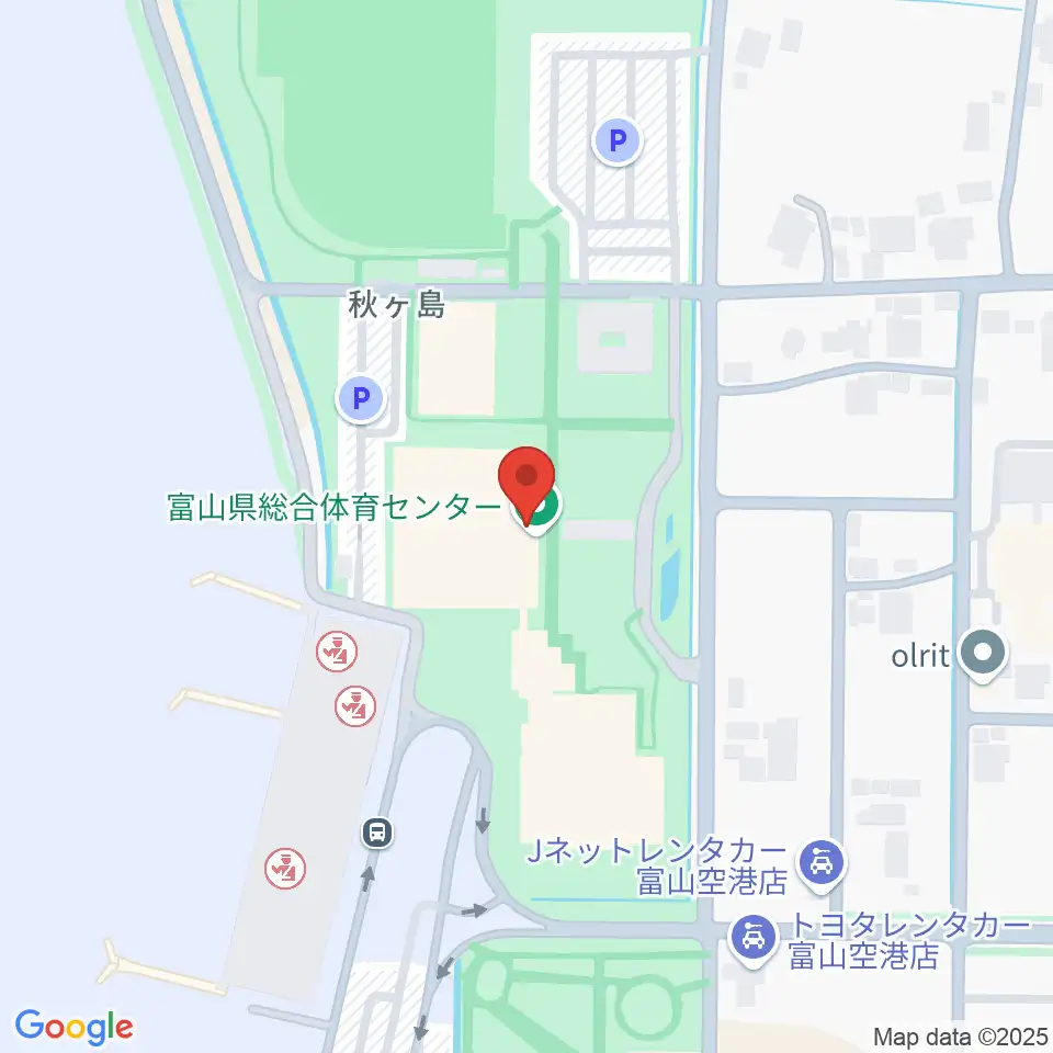 富山県総合体育センター周辺のホテル一覧地図