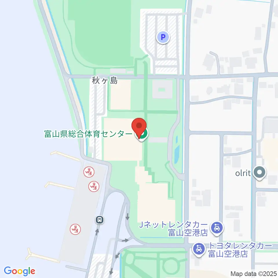 富山県総合体育センター周辺のホテル一覧地図