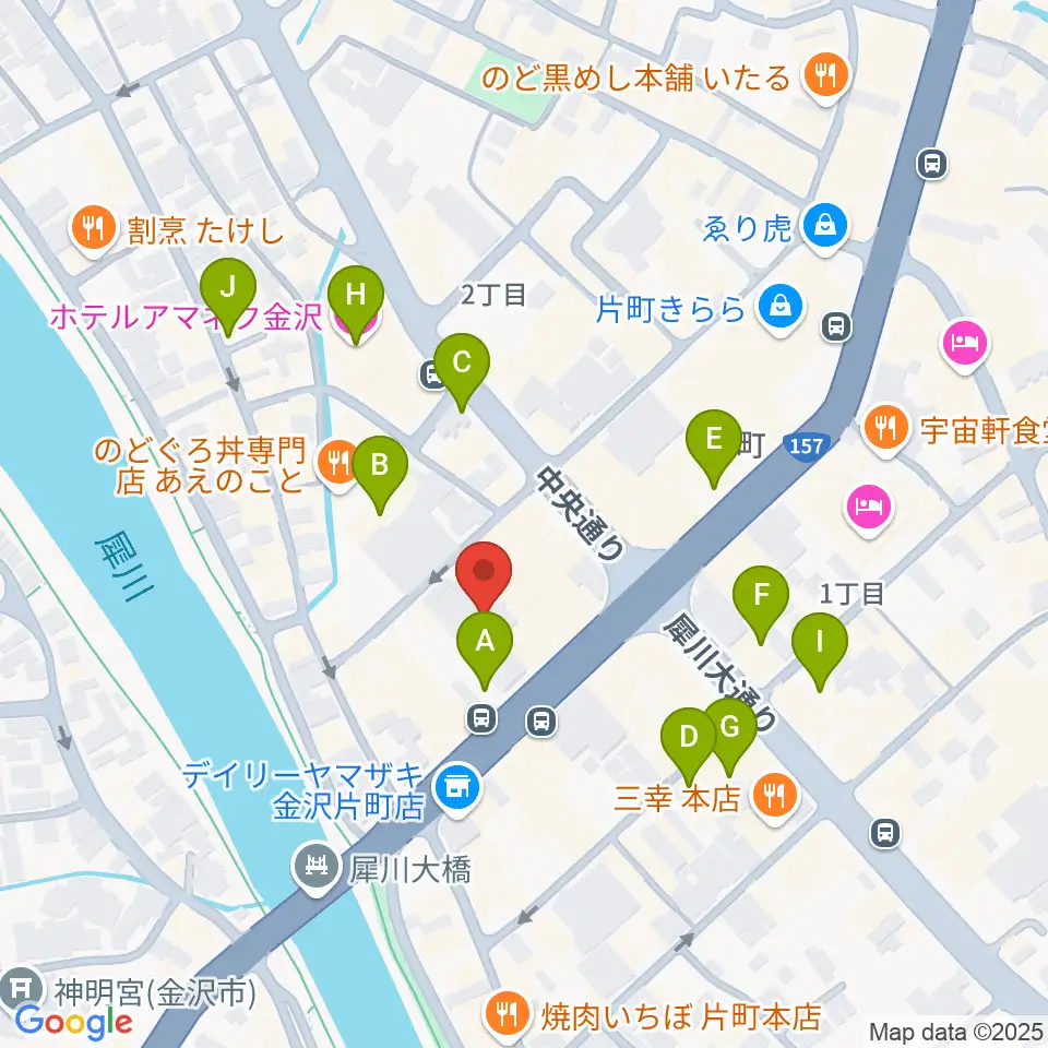 片町ash周辺のホテル一覧地図