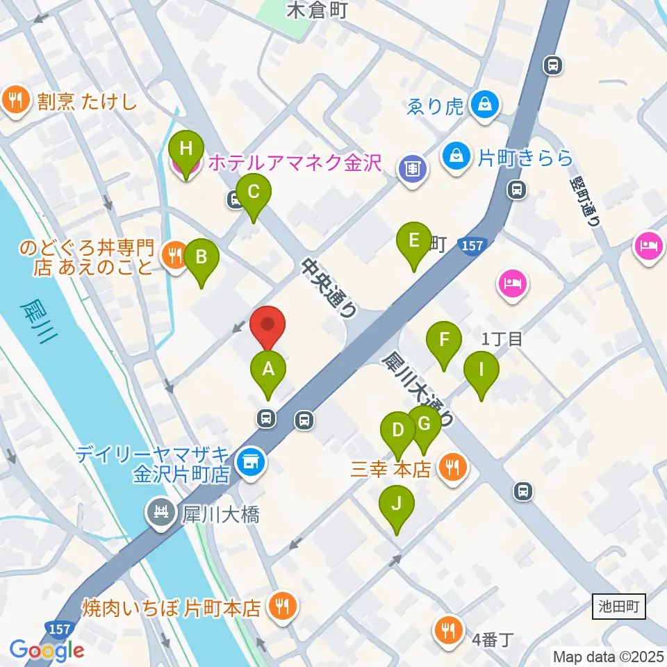 片町ash周辺のホテル一覧地図