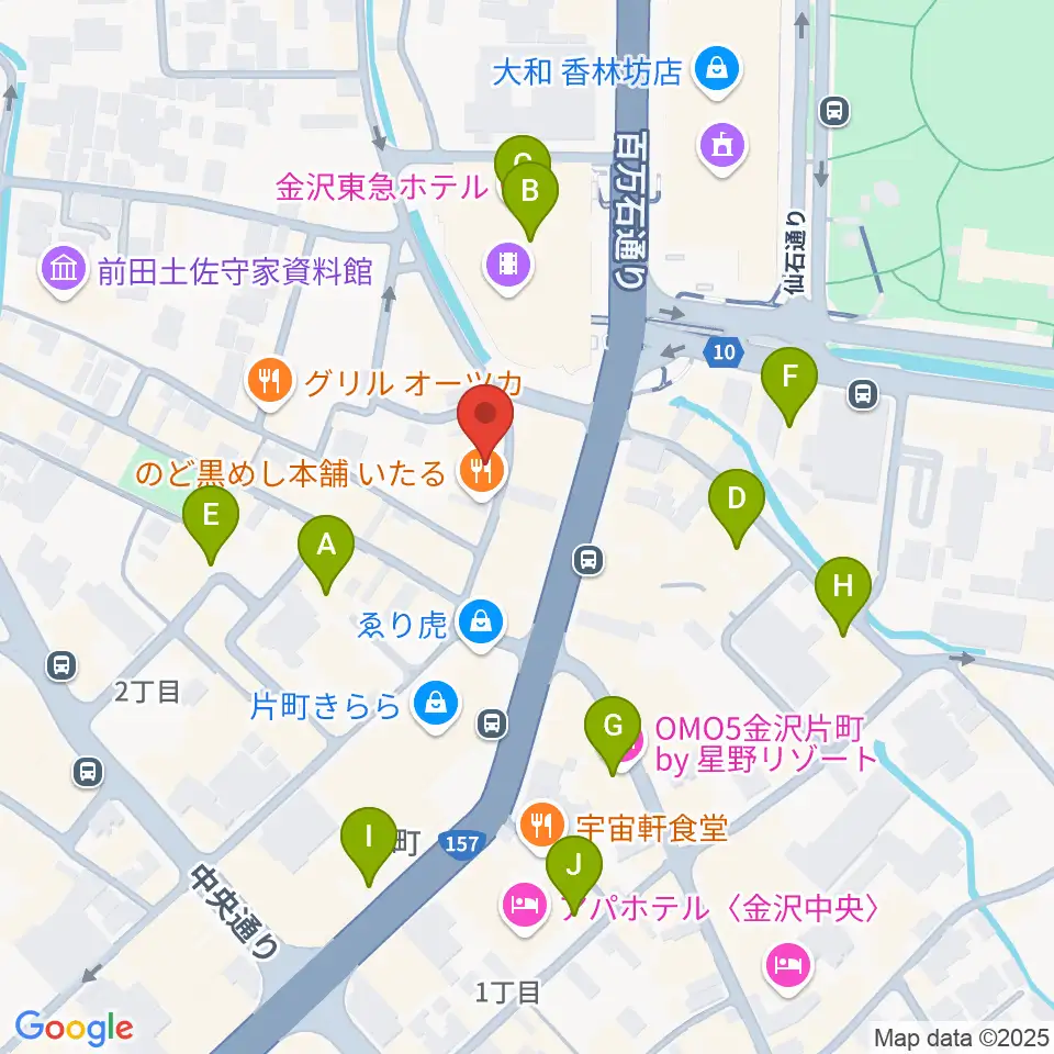 金沢MINSHIA周辺のホテル一覧地図