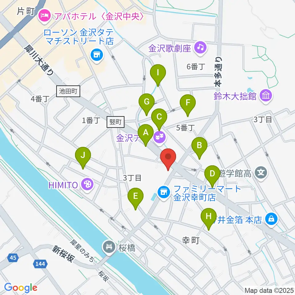 エスタシオレコーズ周辺のホテル一覧地図