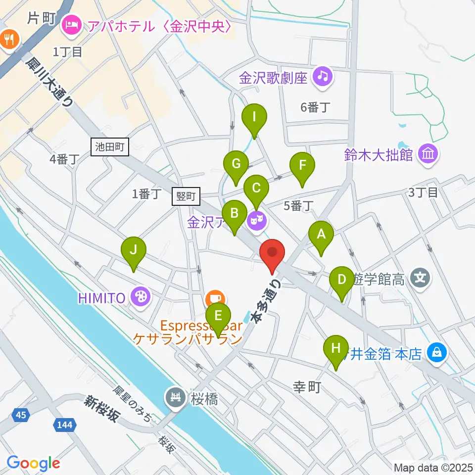 エスタシオレコーズ周辺のホテル一覧地図