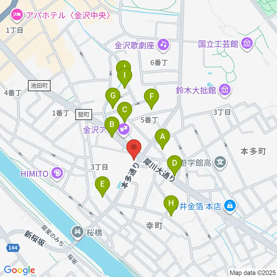 エスタシオレコーズ周辺のホテル一覧地図