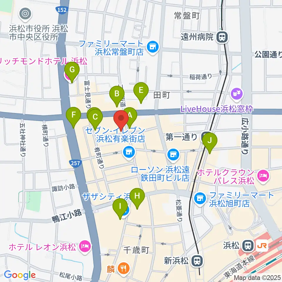 浜松シネマイーラ周辺のホテル一覧地図