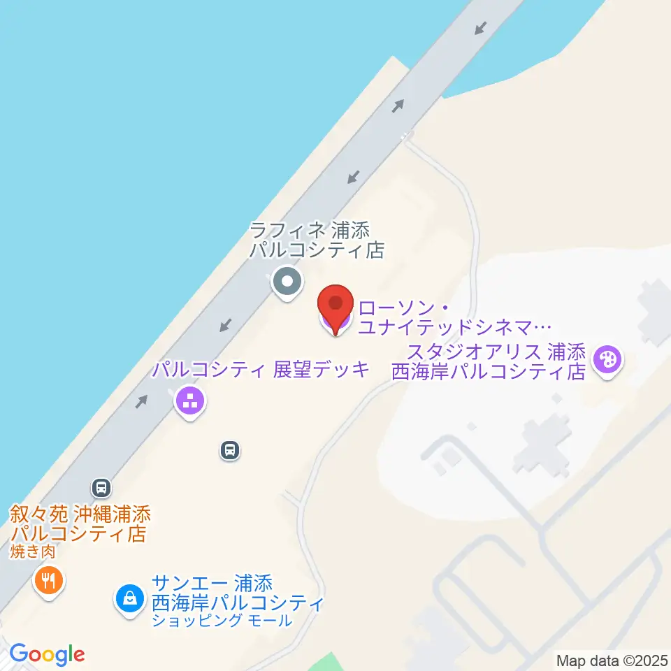 ローソン・ユナイテッドシネマPARCO CITY浦添周辺のホテル一覧地図