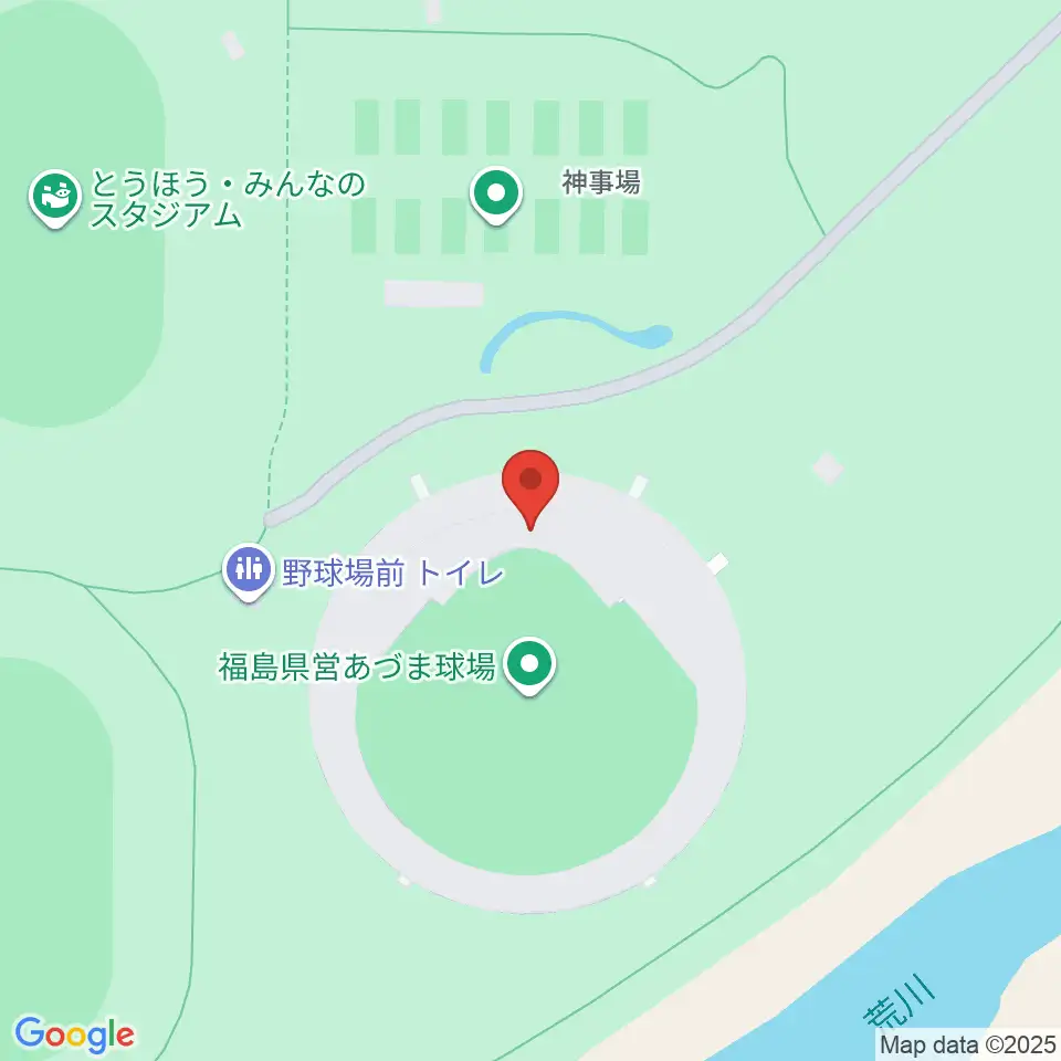 福島県営あづま球場周辺のホテル一覧地図