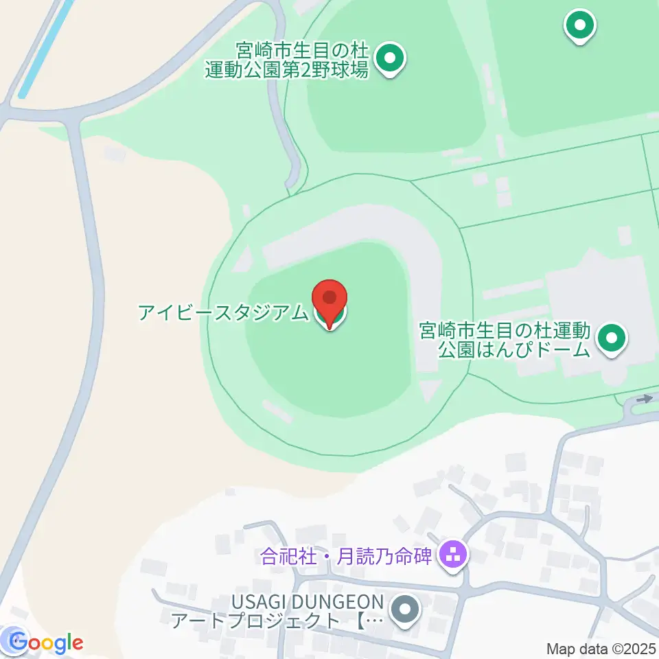 アイビースタジアム周辺のホテル一覧地図
