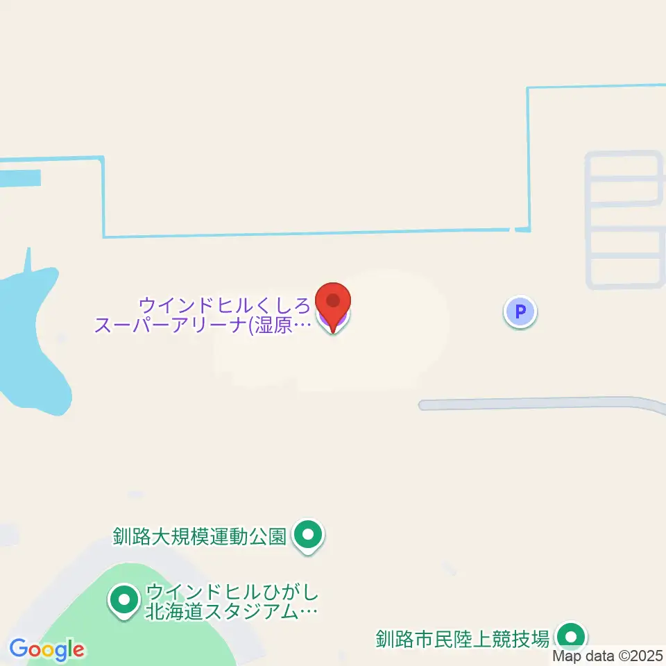 ウインドヒルくしろスーパーアリーナ周辺のホテル一覧地図