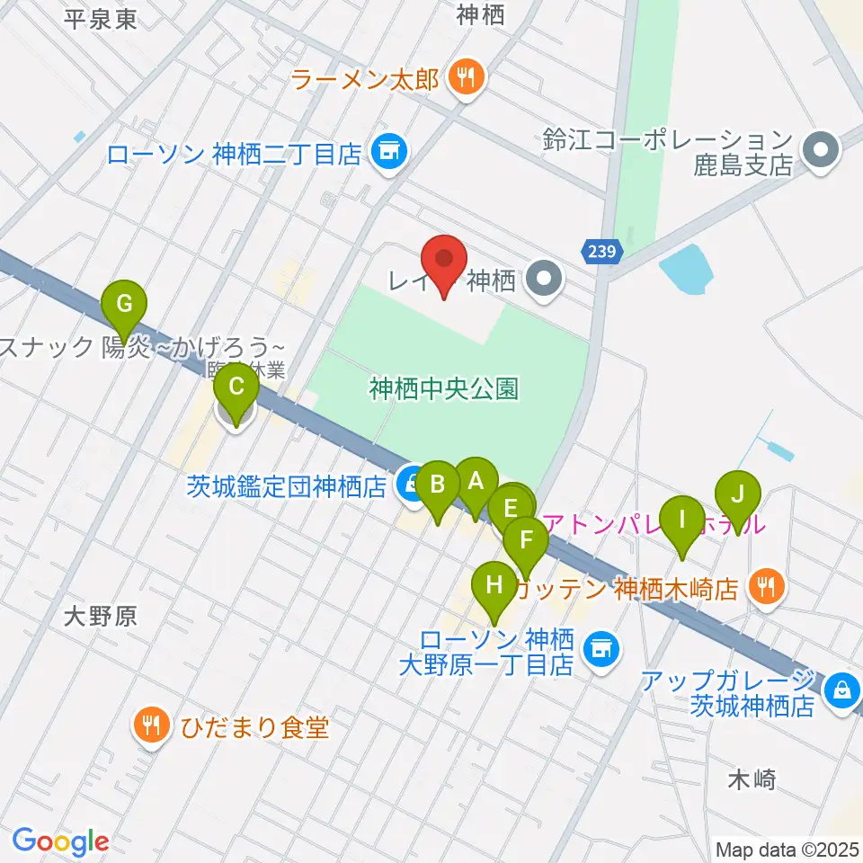 かみす防災アリーナ周辺のホテル一覧地図