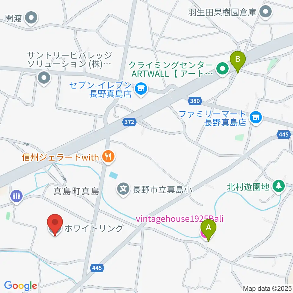 ホワイトリング周辺のホテル一覧地図
