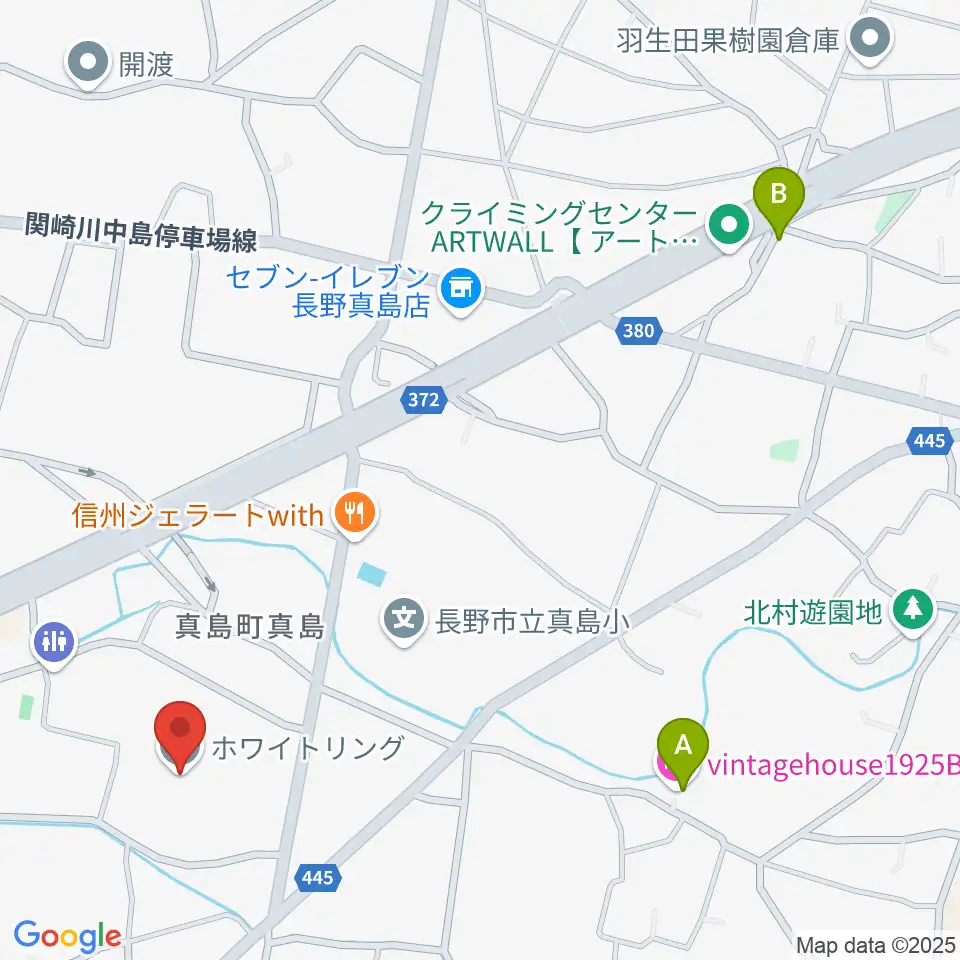 ホワイトリング周辺のホテル一覧地図