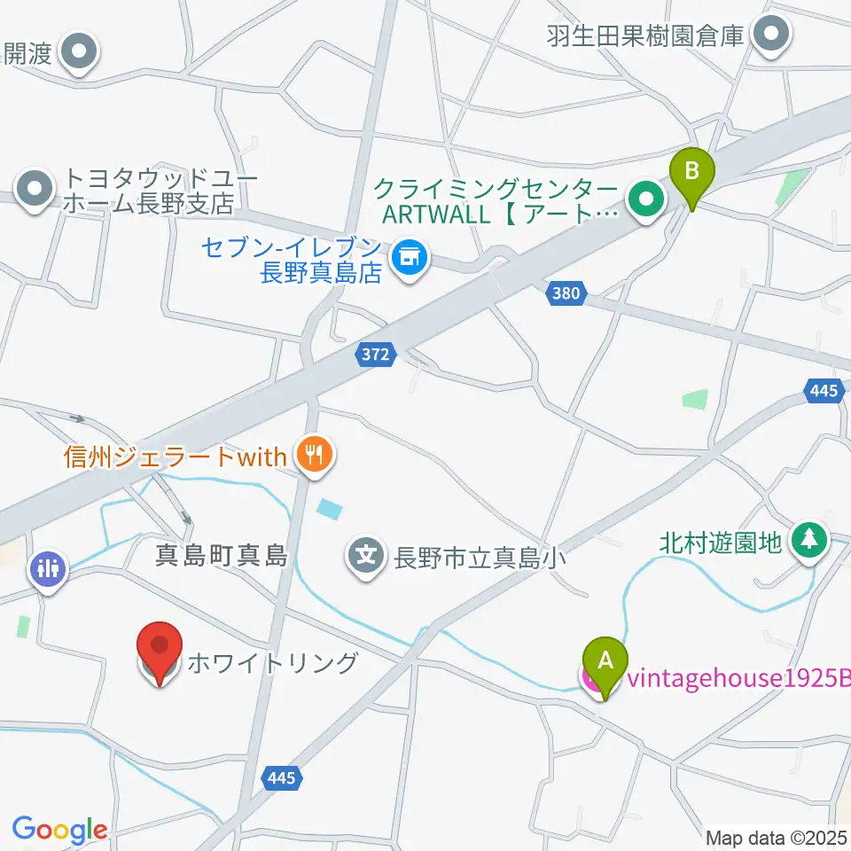 ホワイトリング周辺のホテル一覧地図