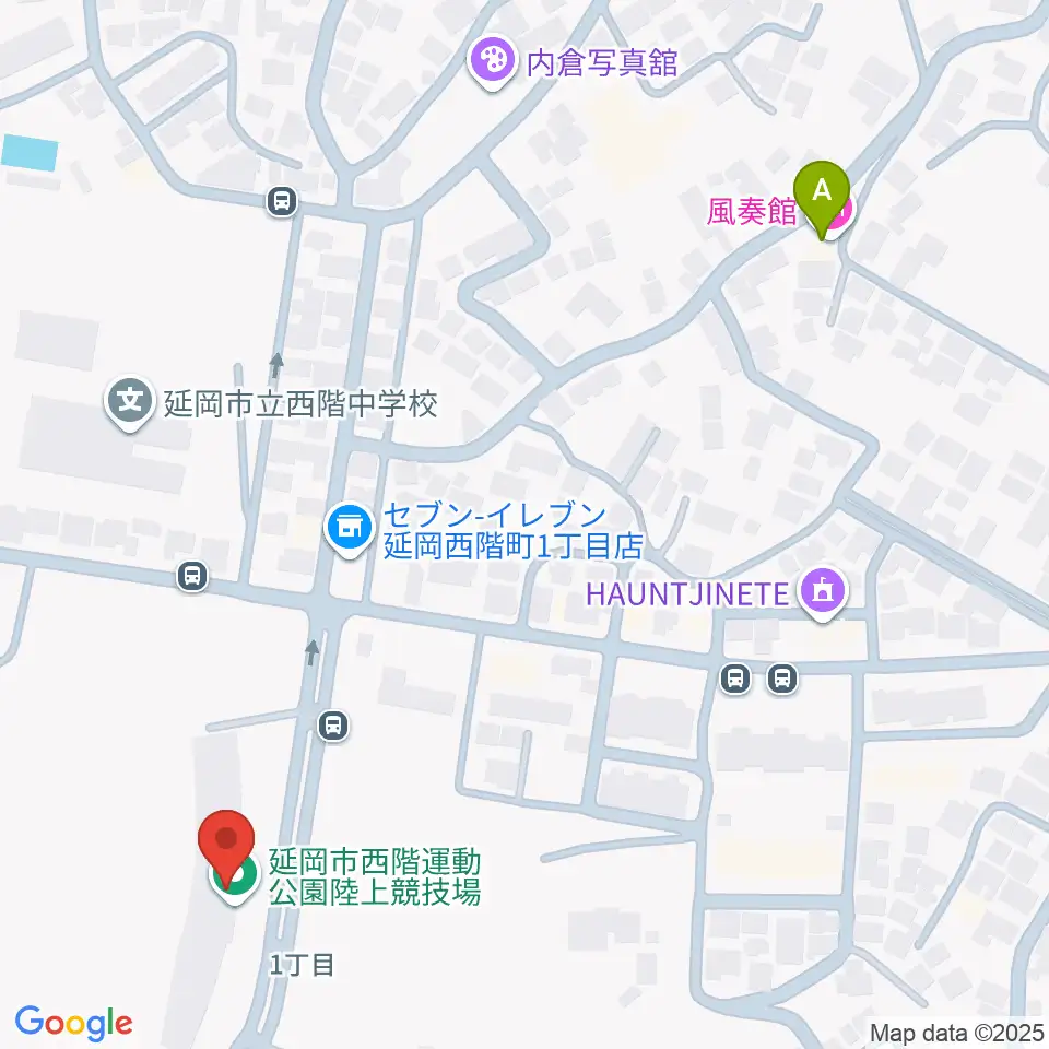 延岡市西階総合運動公園陸上競技場周辺のホテル一覧地図