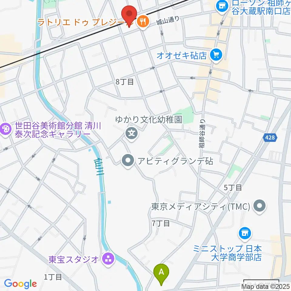 アブリールスタジオ周辺のホテル一覧地図