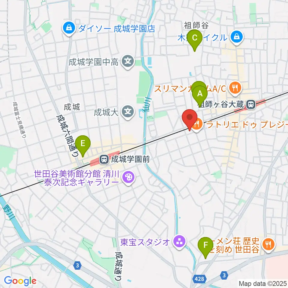 アブリールスタジオ周辺のホテル一覧地図