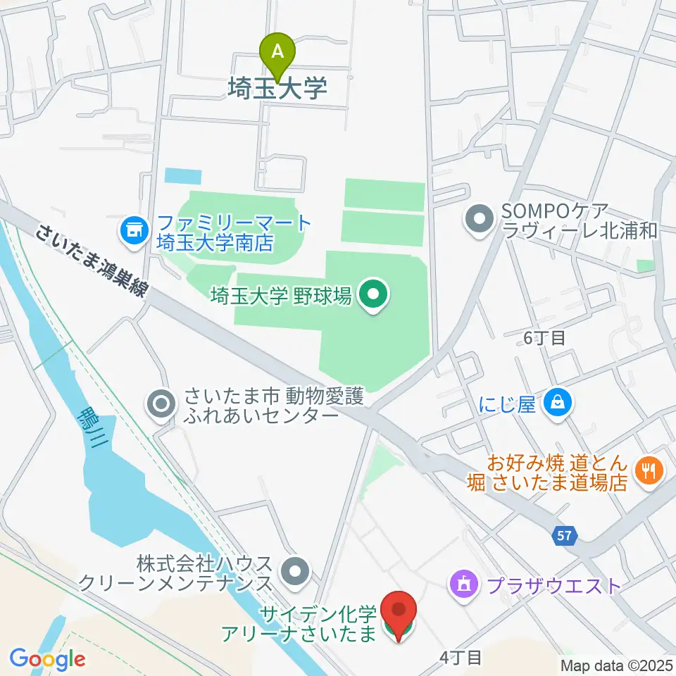 サイデン化学アリーナさいたま周辺のホテル一覧地図