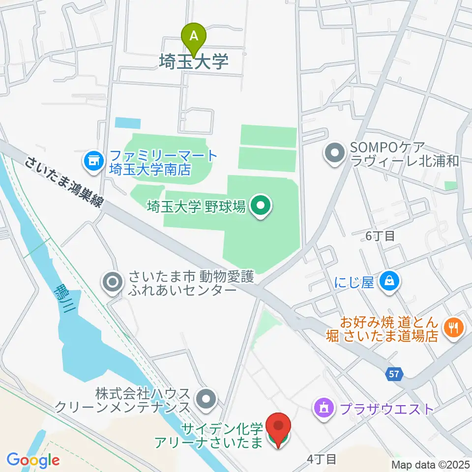 サイデン化学アリーナさいたま周辺のホテル一覧地図