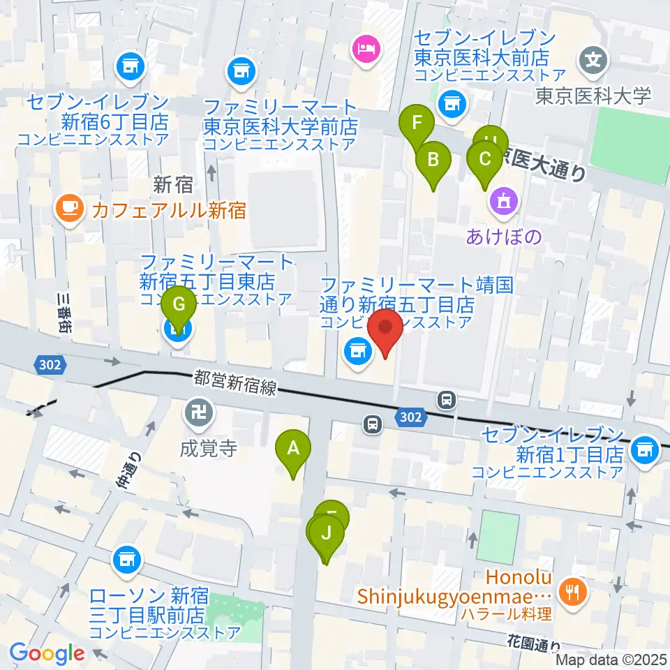 新宿アットシアター周辺のホテル一覧地図