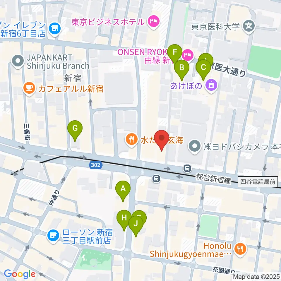 新宿アットシアター周辺のホテル一覧地図
