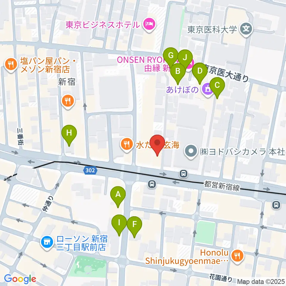 新宿アットシアター周辺のホテル一覧地図