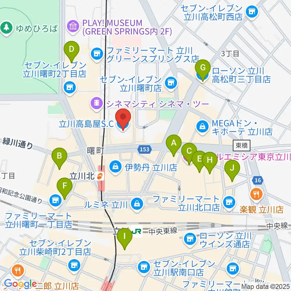 キノシネマ立川高島屋S.C.館周辺のホテル一覧地図