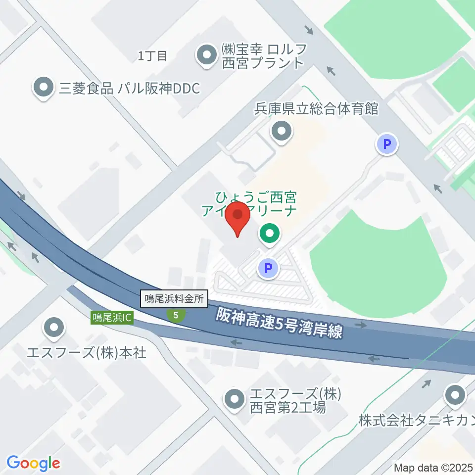 ひょうご西宮アイスアリーナ周辺のホテル一覧地図