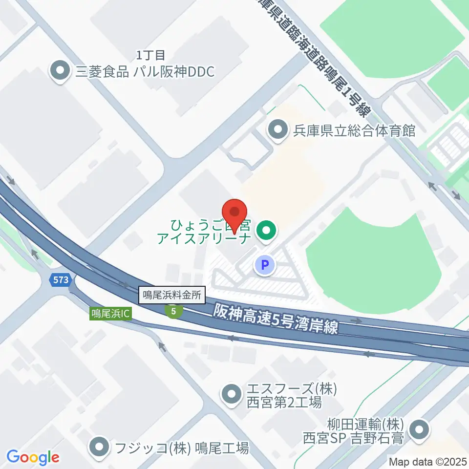 ひょうご西宮アイスアリーナ周辺のホテル一覧地図