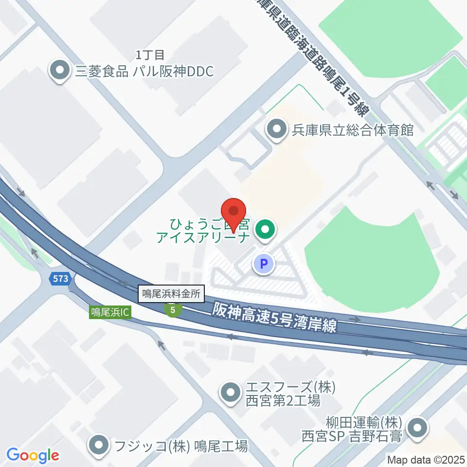 ひょうご西宮アイスアリーナ周辺のホテル一覧地図