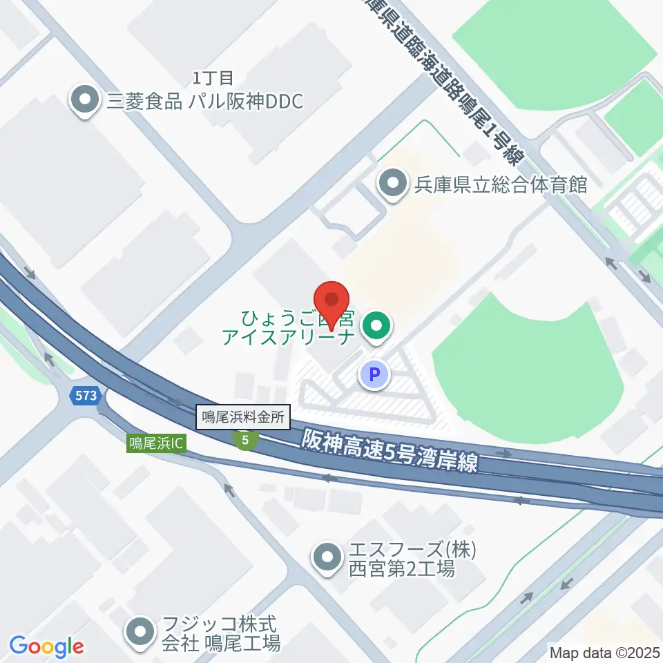 ひょうご西宮アイスアリーナ周辺のホテル一覧地図