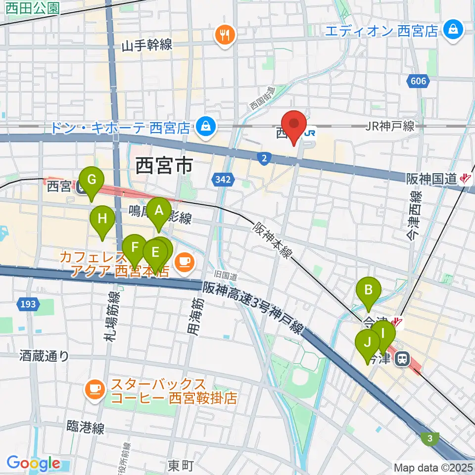 石井音楽教室周辺のホテル一覧地図