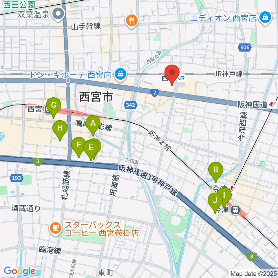 石井音楽教室周辺のホテル一覧地図