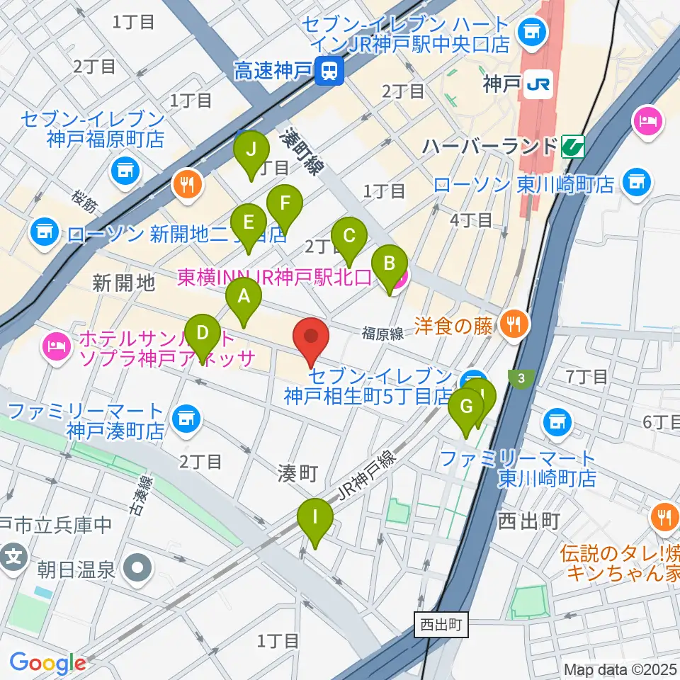 Cinema KOBE周辺のホテル一覧地図