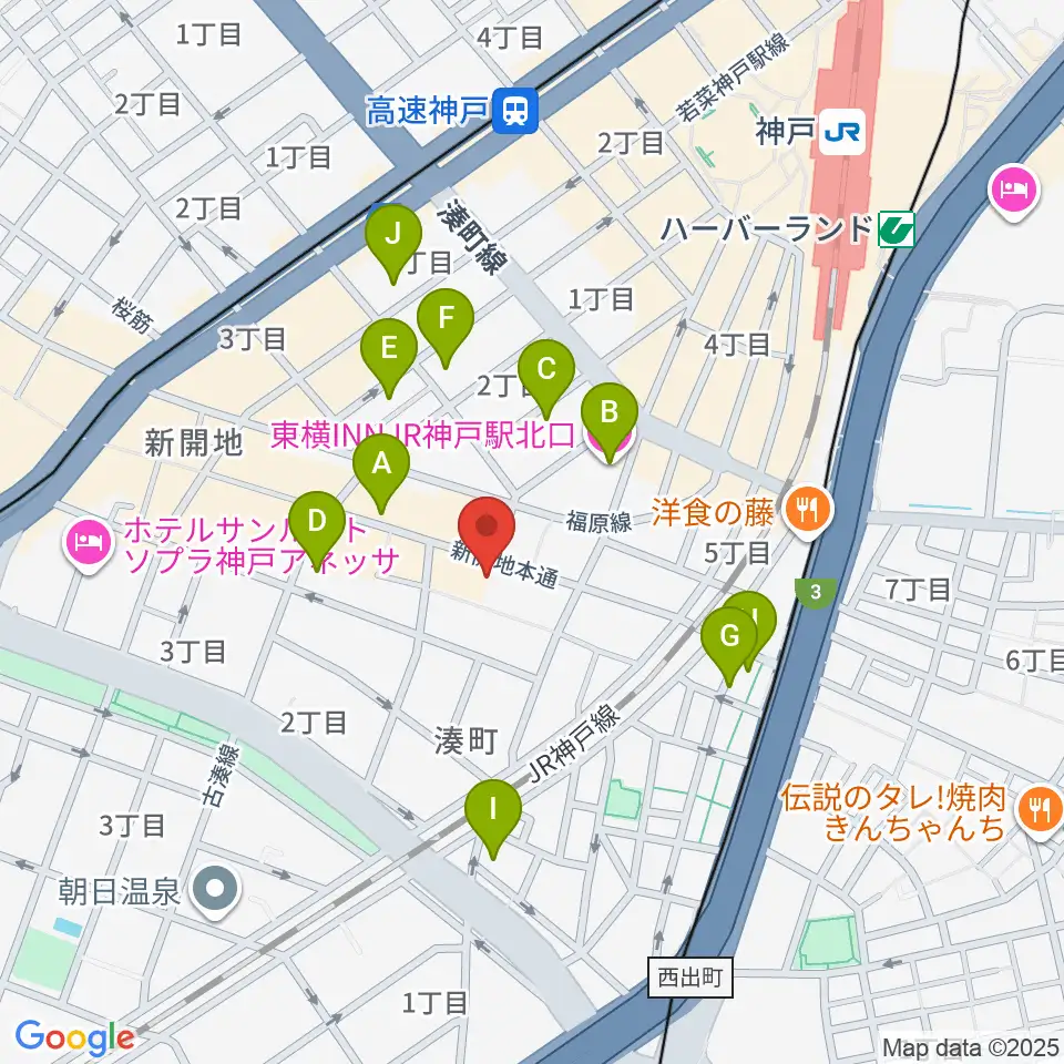 Cinema KOBE周辺のホテル一覧地図