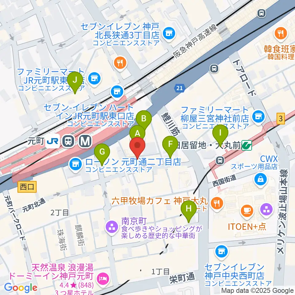 汎芽舎周辺のホテル一覧地図