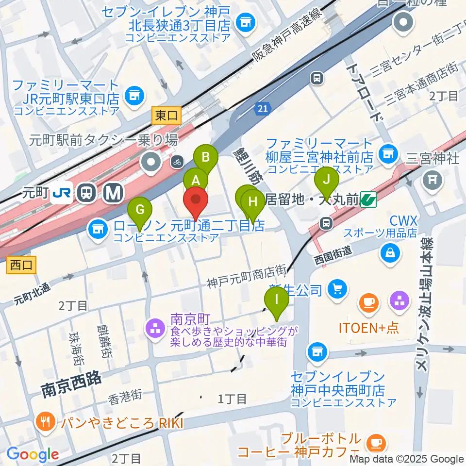 汎芽舎周辺のホテル一覧地図