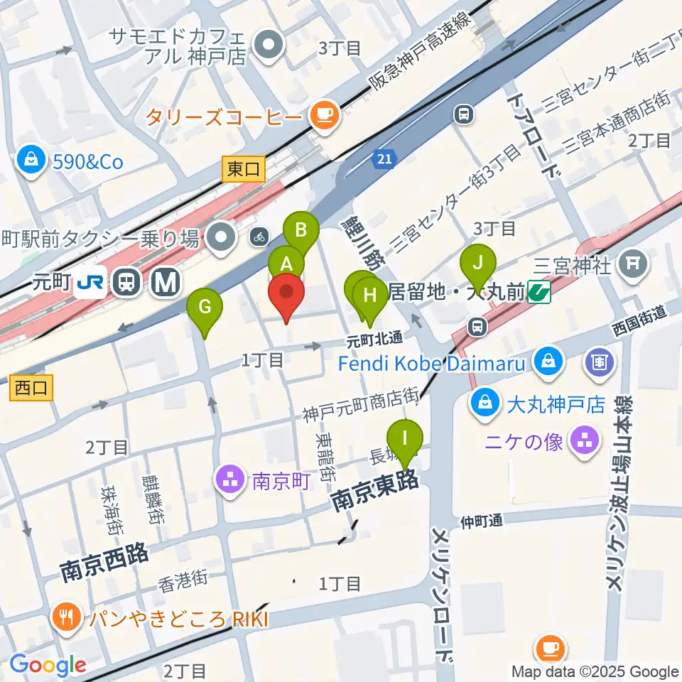 汎芽舎周辺のホテル一覧地図