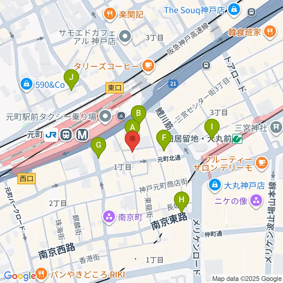 汎芽舎周辺のホテル一覧地図