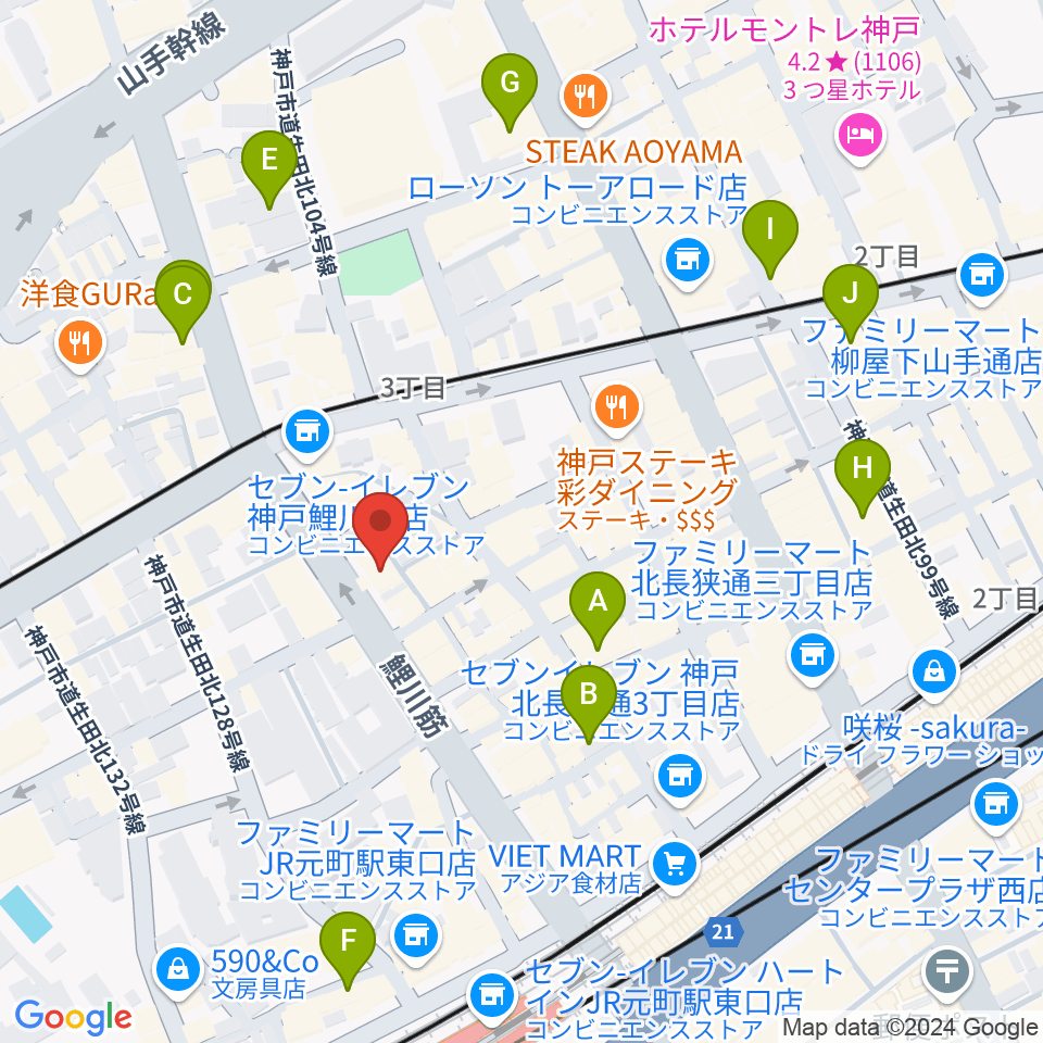 Strada Records周辺のホテル一覧地図