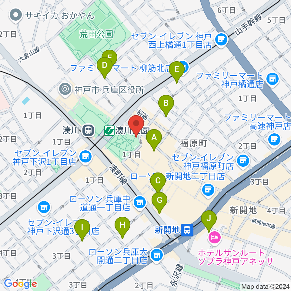 パルシネマしんこうえん周辺のホテル一覧地図