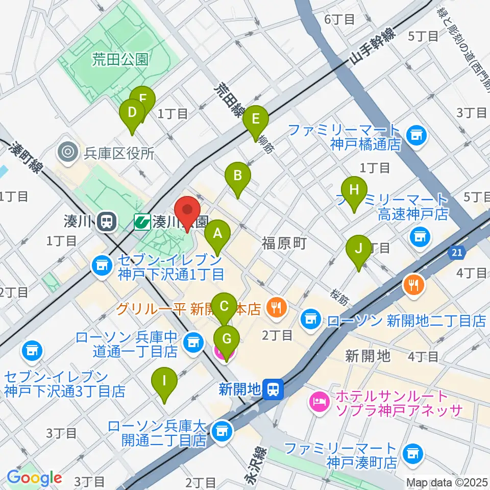 パルシネマしんこうえん周辺のホテル一覧地図