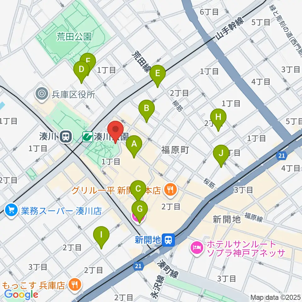 パルシネマしんこうえん周辺のホテル一覧地図